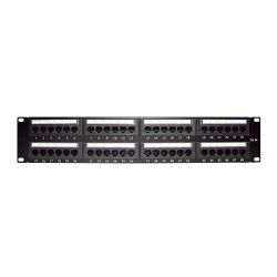 Panel de Parcheo de Impacto (110) UTP de 48 Puertos Cat5e 19 Pulgadas