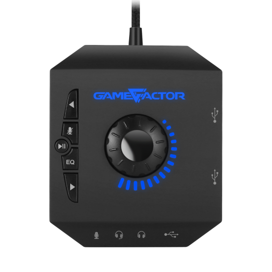 DIADEMA GAME FACTOR HSG601, MICROFONO REMOVIBLE, AMPLIFICADOR USB