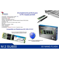 UNIDAD SSD M.2 ADATA SU800 2280 1TB (ASU800NS38-1TT-C)