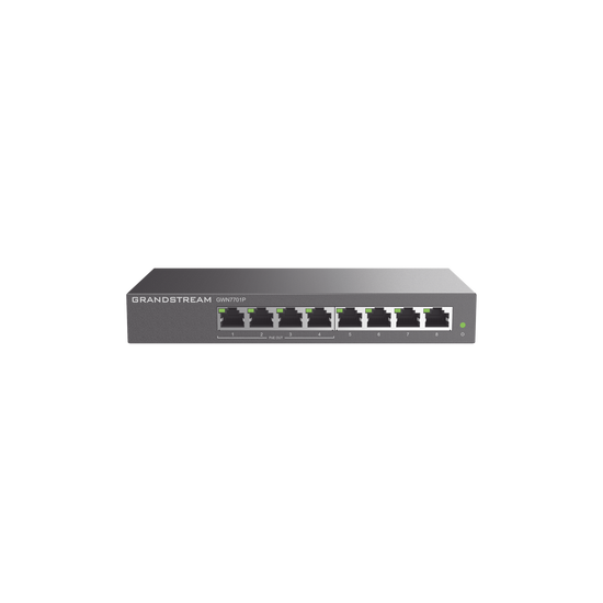 GWN7701P, Switch PoE No Administrable, 8 x GigaEth, 4 Puertos con PoE