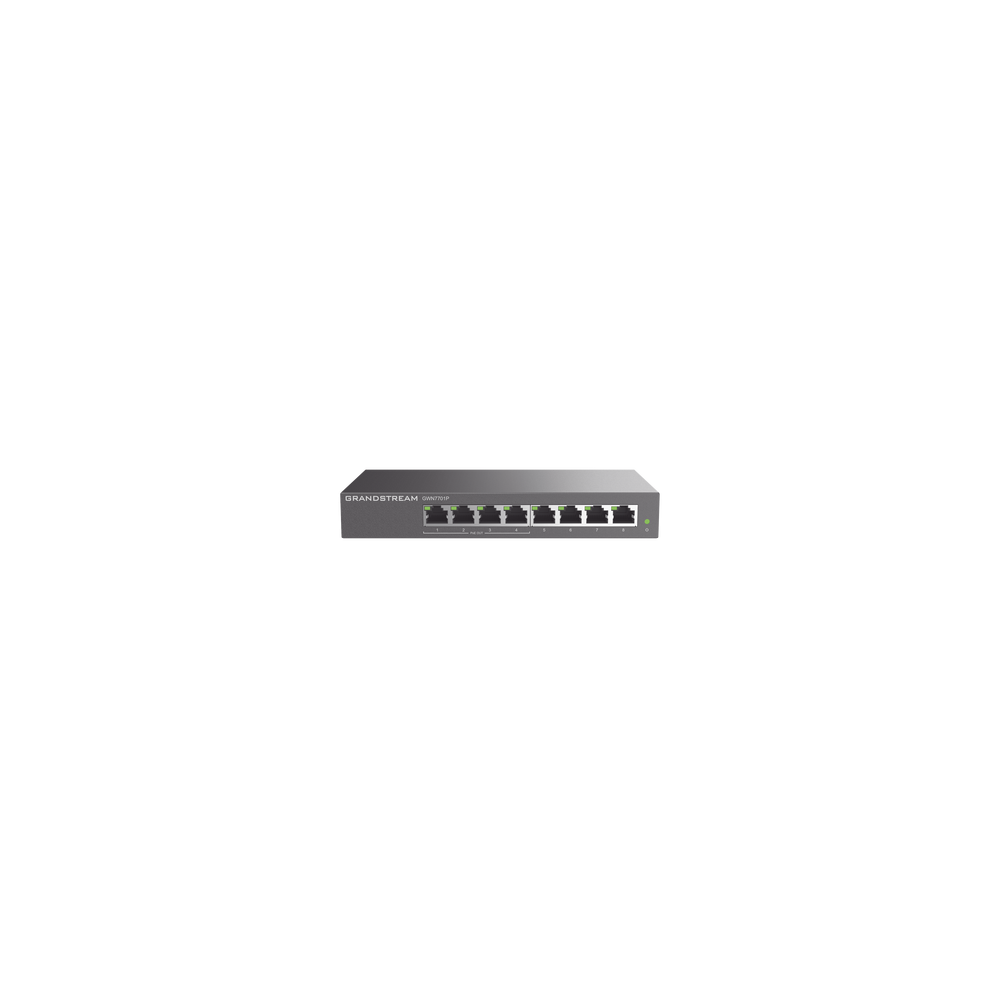 GWN7701P, Switch PoE No Administrable, 8 x GigaEth, 4 Puertos con PoE