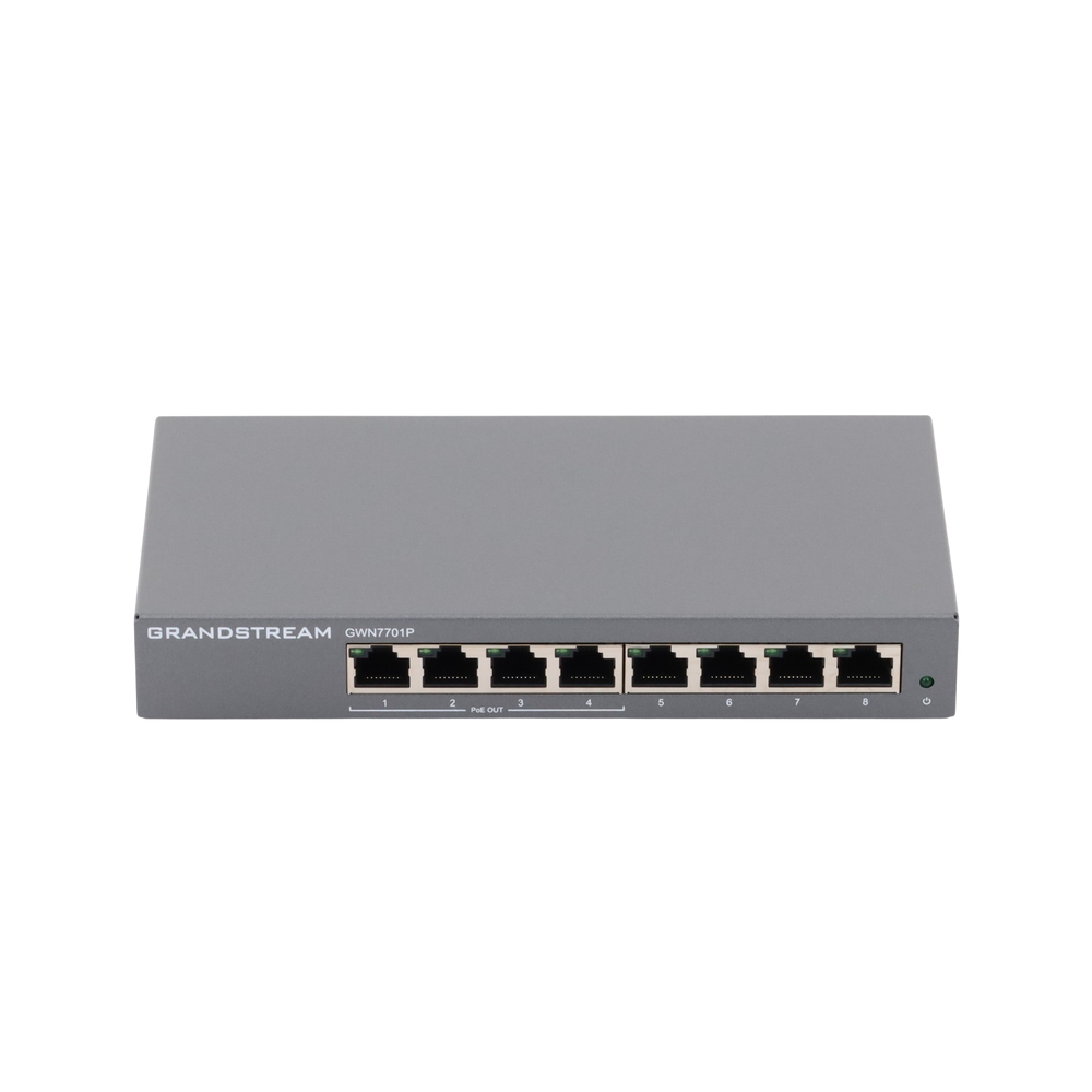 GWN7701P, Switch PoE No Administrable, 8 x GigaEth, 4 Puertos con PoE