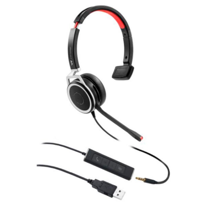 VTX208-M, Diadema monaural, Conector USB 2.0 y 3.5mm