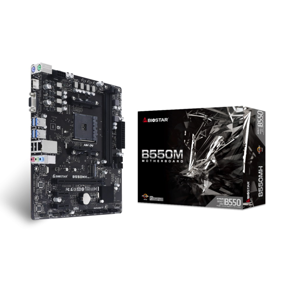 TARJETA MADRE BIOSTAR B550MH DDR4 HDMI PCIE M.2 SATA 3TH AMD RYZEN AM4