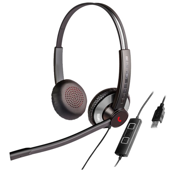 EPIC 512-G, Diadema ambiente extremo y controles, doble mic, USB y gri