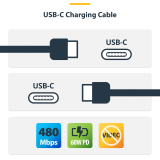CABLE DE CARGA USB-C TRENZADO 3M USB TIPO C PD 60W 3A BLANCO
