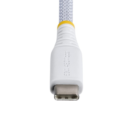 CABLE DE CARGA USB-C TRENZADO 3M USB TIPO C PD 60W 3A BLANCO
