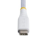 CABLE DE CARGA USB-C TRENZADO 3M USB TIPO C PD 60W 3A BLANCO