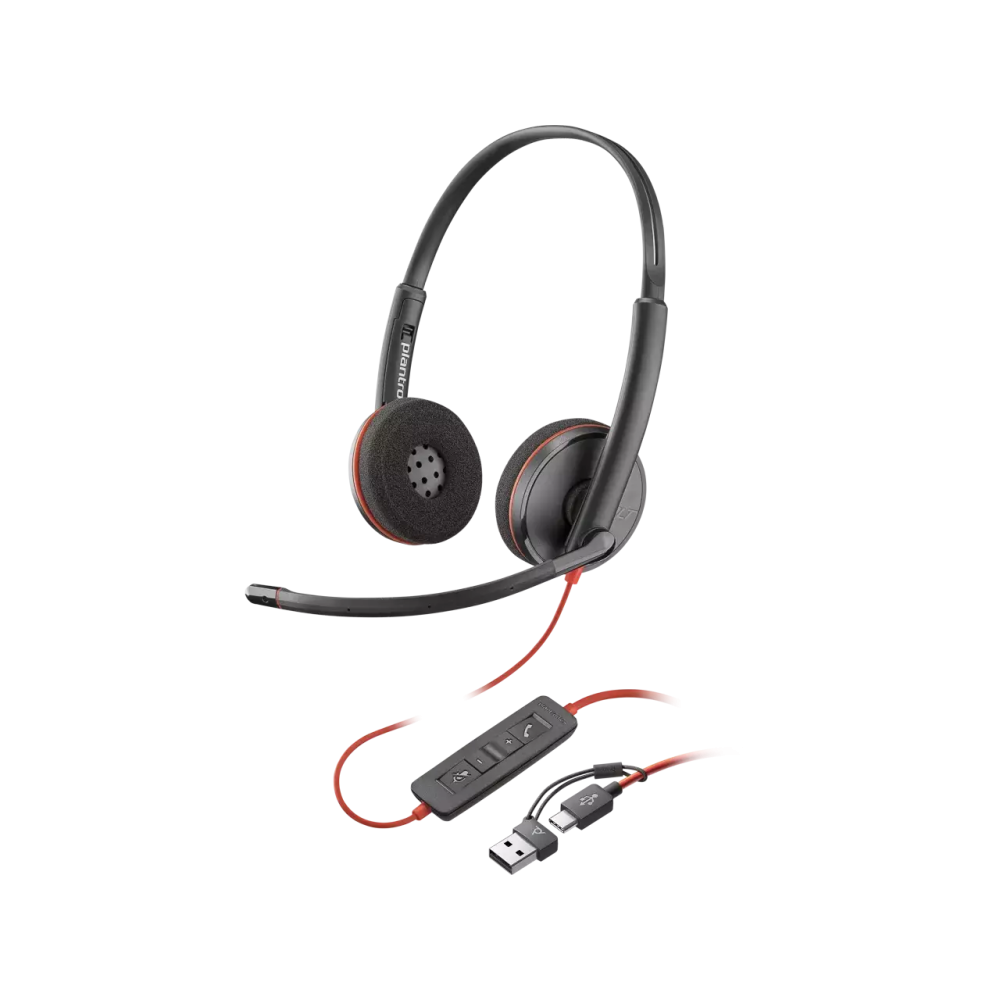 HP POLY BLACKWIRE 3220 USB-C HEADSET USB-C/A ADAPTER (BULK)