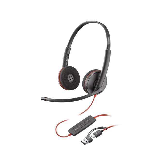 HP POLY BLACKWIRE 3220 USB-C HEADSET USB-C/A ADAPTER (BULK)
