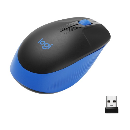 MOUSE LOGITECH M190 INALAMBRICO AMBIDIESTRO AZUL (910-005903)