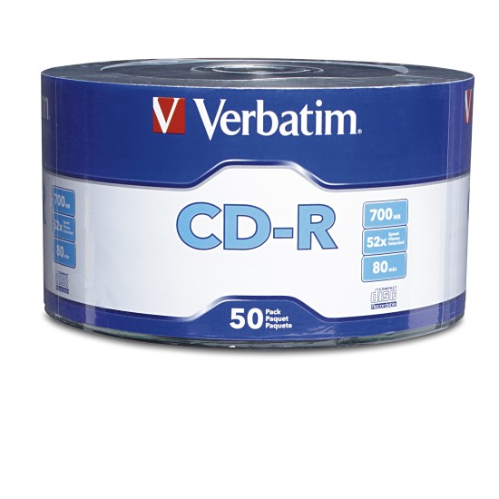 DISCO COMPACTO VERBATIM CDR 52X 700MB TORRE 50 PIEZAS VB97488