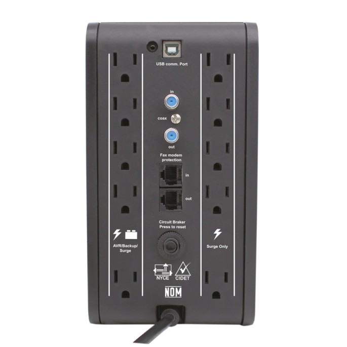NOBREAK/UPS MARCA CDP MOD RU-SMART751 750VA/375W 10 CONT LCD REG. BAT.