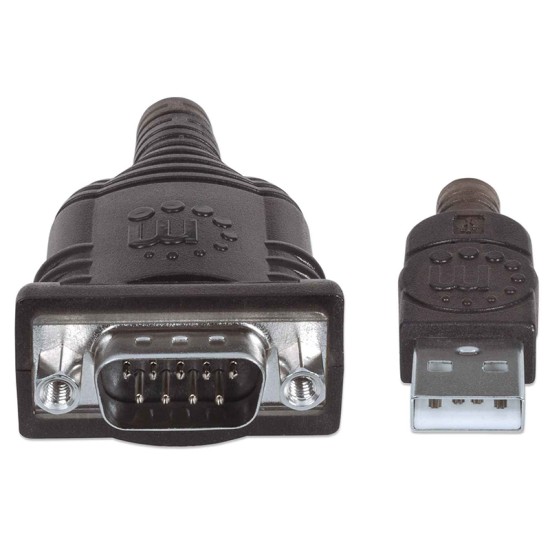 CONVERTIDOR MANHATTAN USB A SERIAL DB9M BOLSA 205153