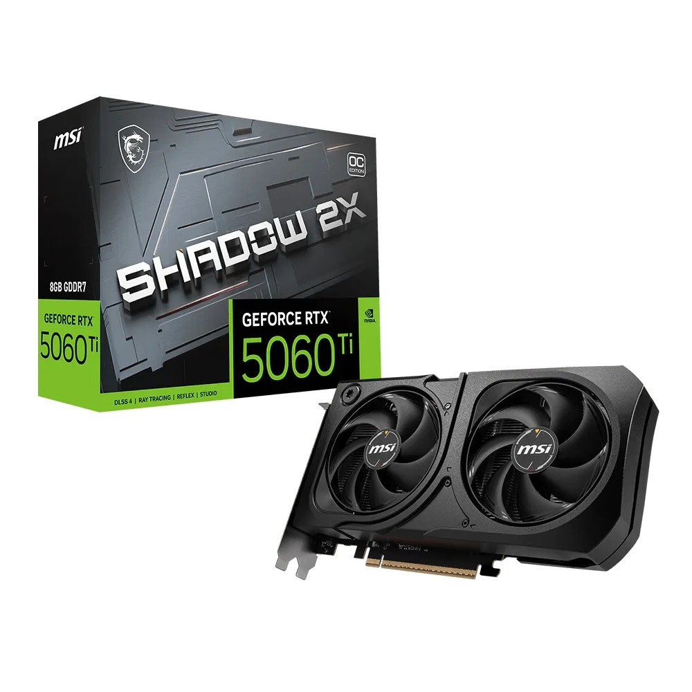 TARJETA DE VIDEO MSI (RTX 5060 TI 8G SHADOW 2X OC PLUS) 8GB GDDR7, 261