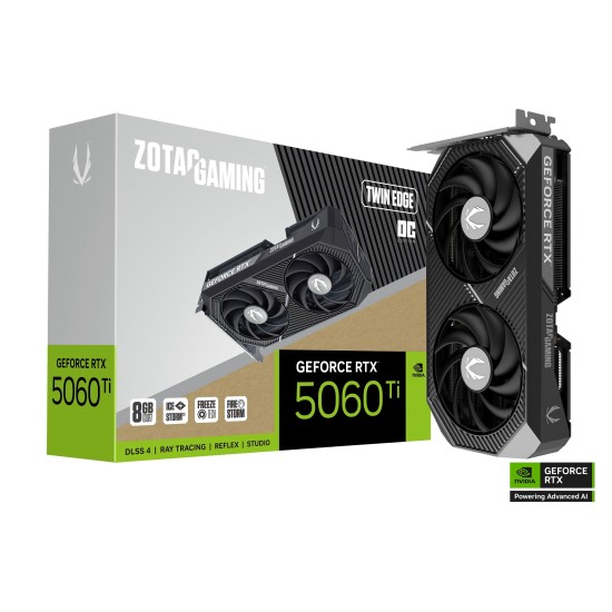 TARJETA DE VIDEO ZOTAC (ZT-B50610H-10A) RTX 5060TI TWIN EDGE OC 8GB GD